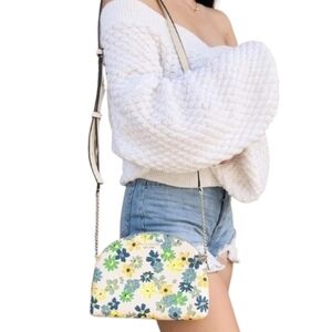 NWT Kate Spade Spencer Floral Medley Double Zip Dome Crossbody Bag
